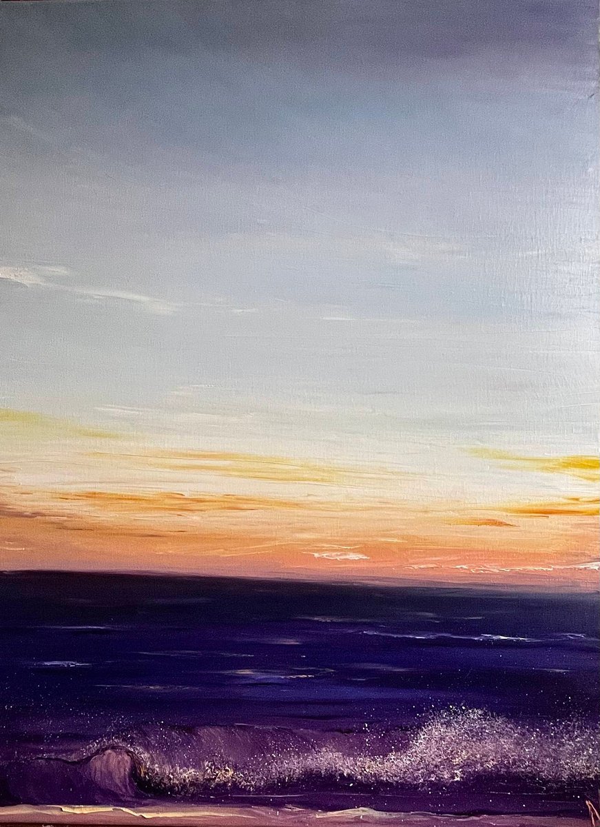 Expressive Landscape Oil Painting By Anastasiia Novitskaya, 24 X 31, A Moment Of Silence, Original Artwork