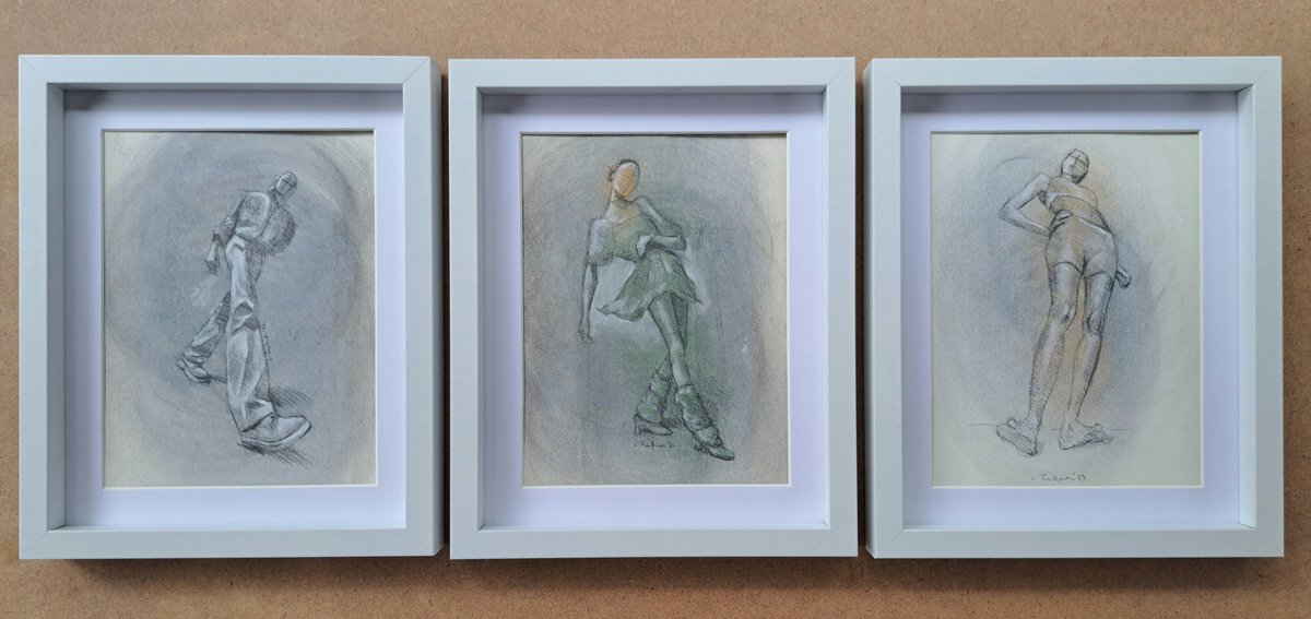 Portrait Drawing By Lee Jenkinson, 9 X 11", Female Forms 5, Original Artwork