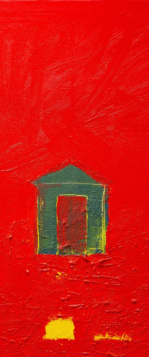 Red Sunset Fired Up a House by Bohdan Svyrydov