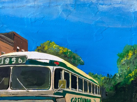 Bus In An American Town