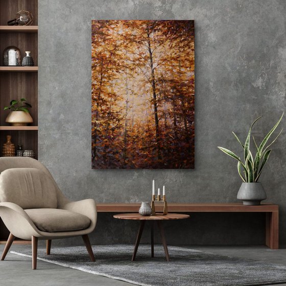 "Rays in a Yellow Leaf"