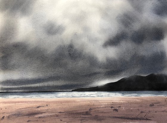 Stormy sky seascape