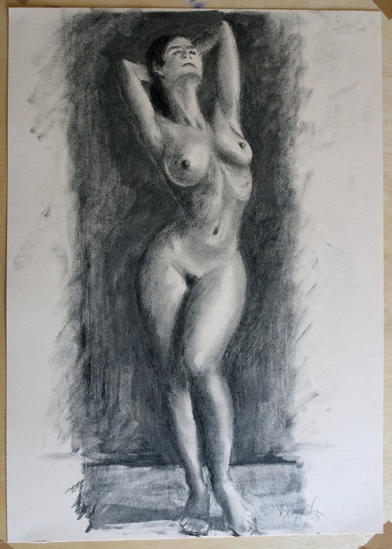 Female Figure #73 Charcoal
