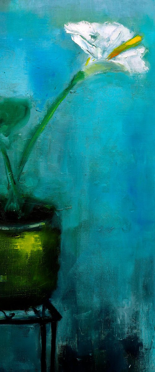 Abstract Floral painting Calla by Anna Lubchik