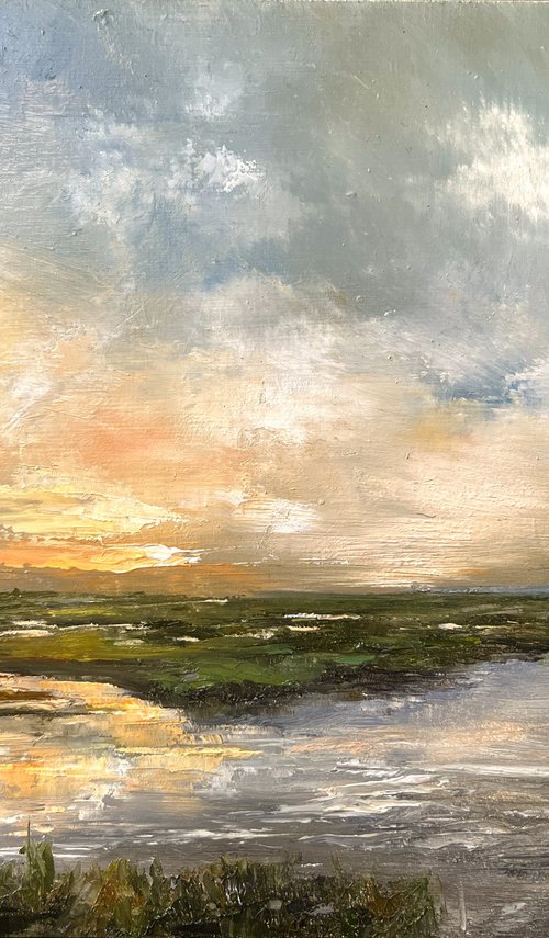 Pastel skies above the the Broads by Kimberley Harris