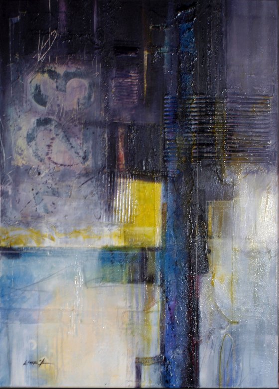 Secret Story 1 - Large Abstract Painting by Kathy Morton Stanion