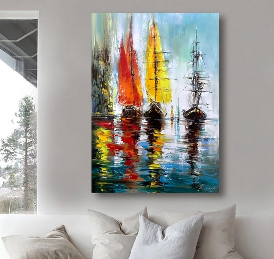Under happy sails