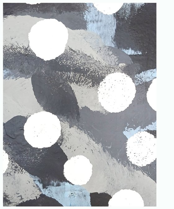 Spotty Pop Painting - JIZZ 02 - Ivory