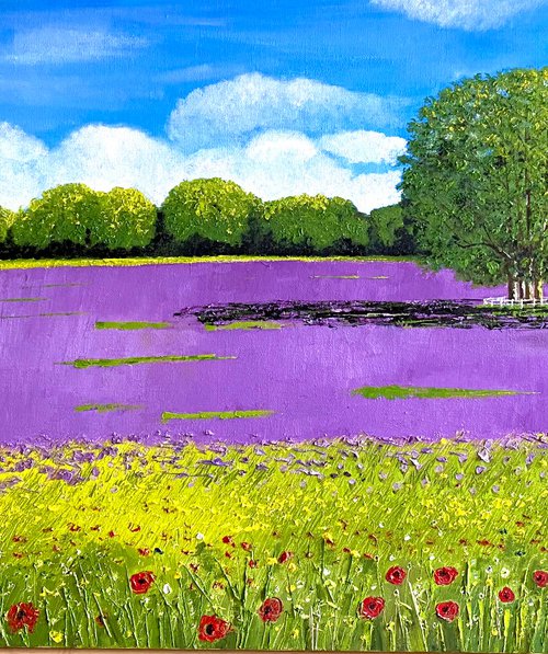 WILD FLOWERS AND LAVENDER by MAGGIE  JUKES