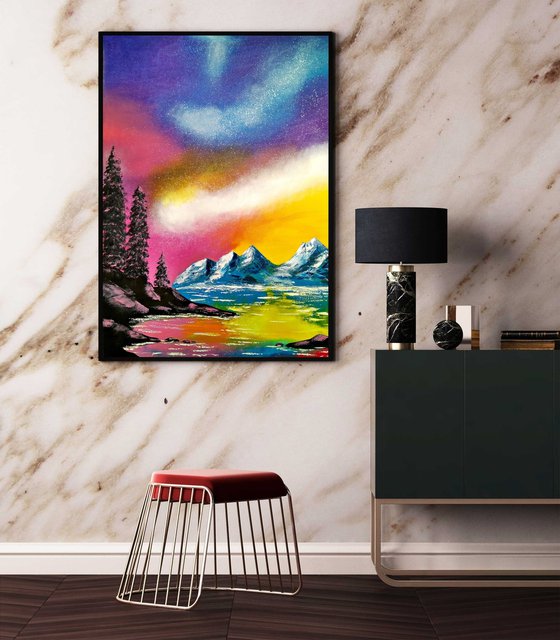 Fantasy Aurora Lake