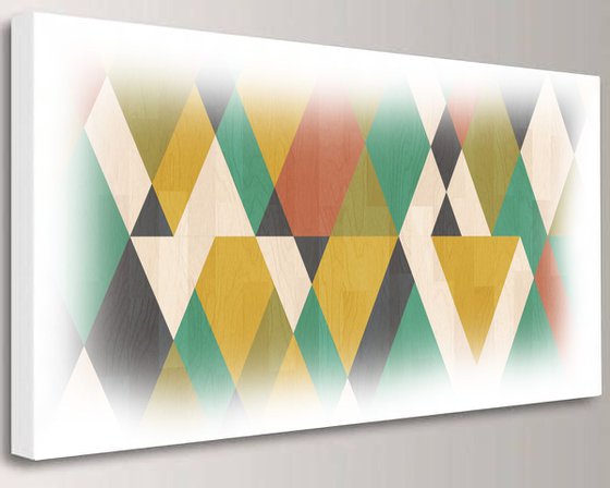 mid century modern art M002 - print on one canvas 50x100x4cm