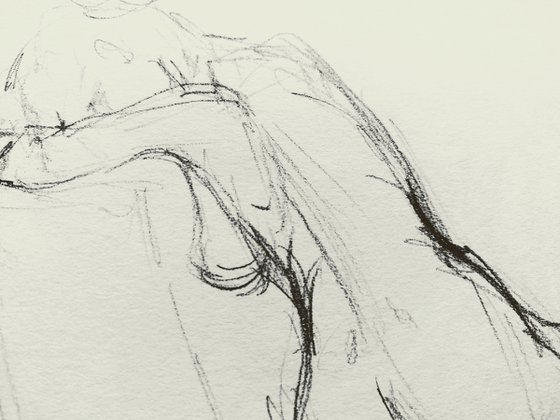 Nude. Original pencil drawing.