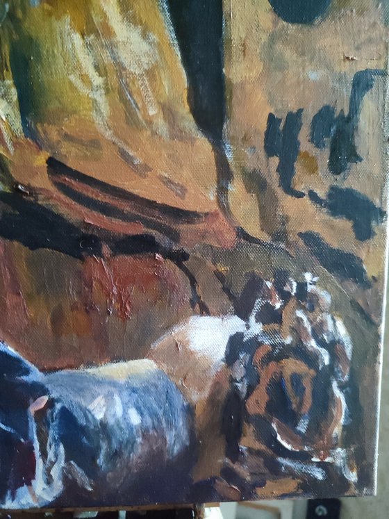 Girl in the Red Hat — Tribute to Vermeer