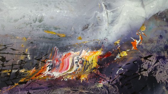 The golden age of solitude melancholia mindscape dreamscape romantic abstract landscape by KLOSKA O.