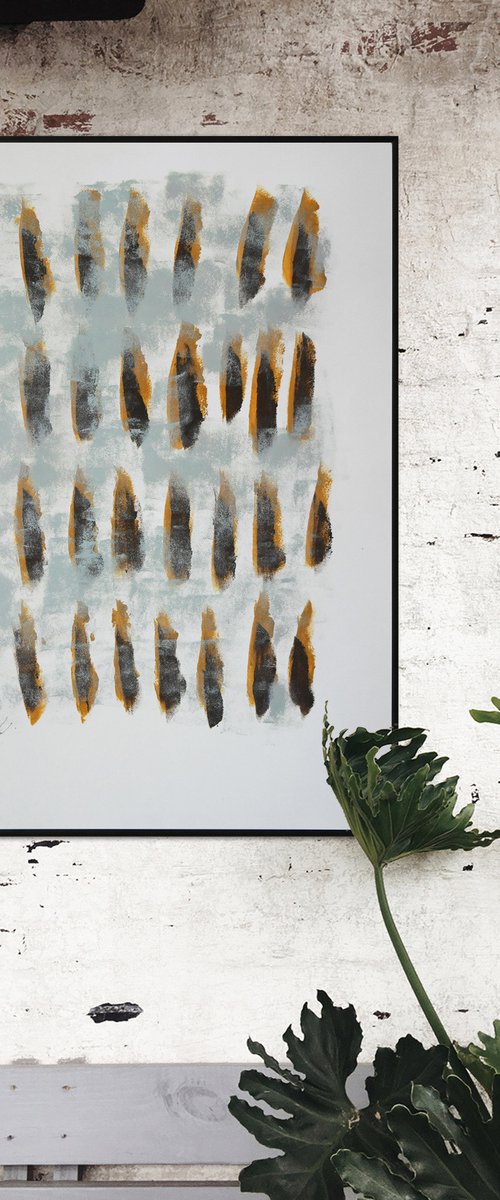 Natural dots -  Art on paper - 21F (50x70) by Ronald Hunter
