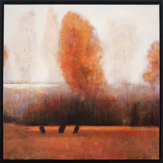 When the leaves shed their wings 30x30 inch 76x76 cm by Bo Kravchenko