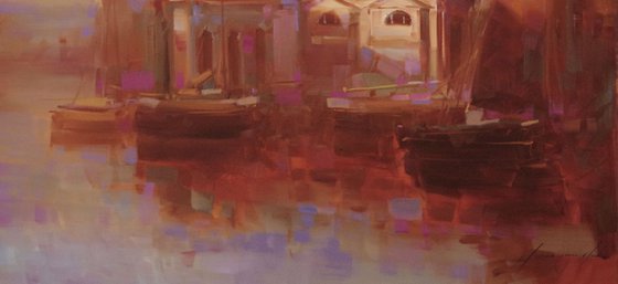 Santa Maria Della Salute Venice Original oil painting  Handmade artwork One of a kind