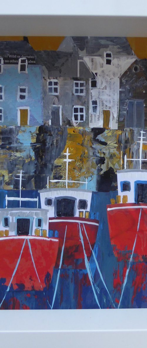 Cornish Trawlers by Elaine Allender