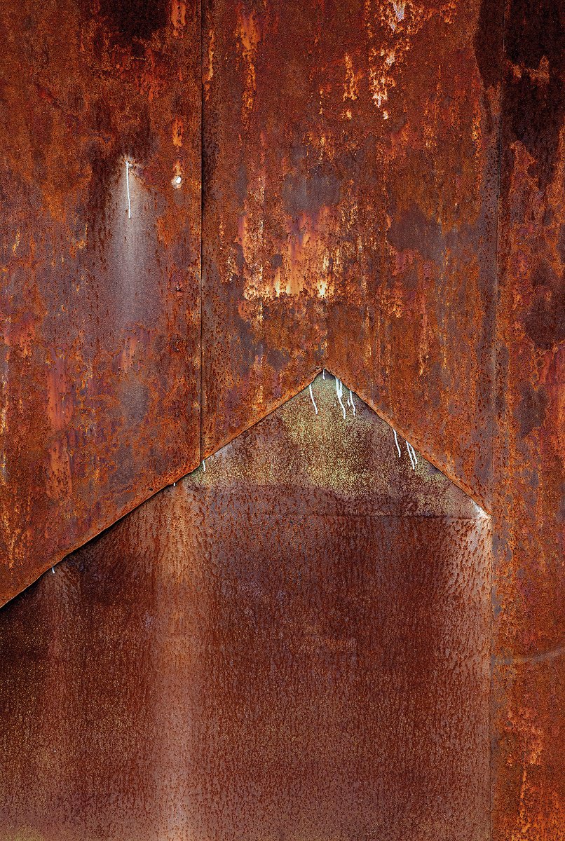Geometric Abstract Photograph By Maciej Jabkowski, 16 X 24", Geometry Of Rust, Original Artwork