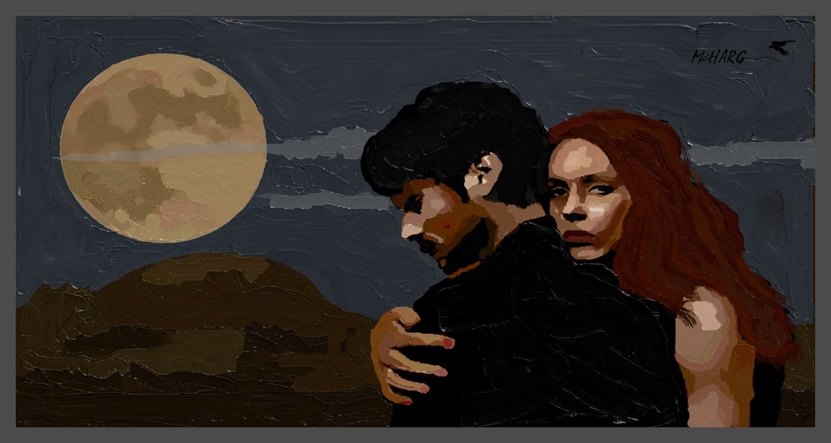 Expressive Portrait Painting By Joe Mcharg, 54 X 30, Avery