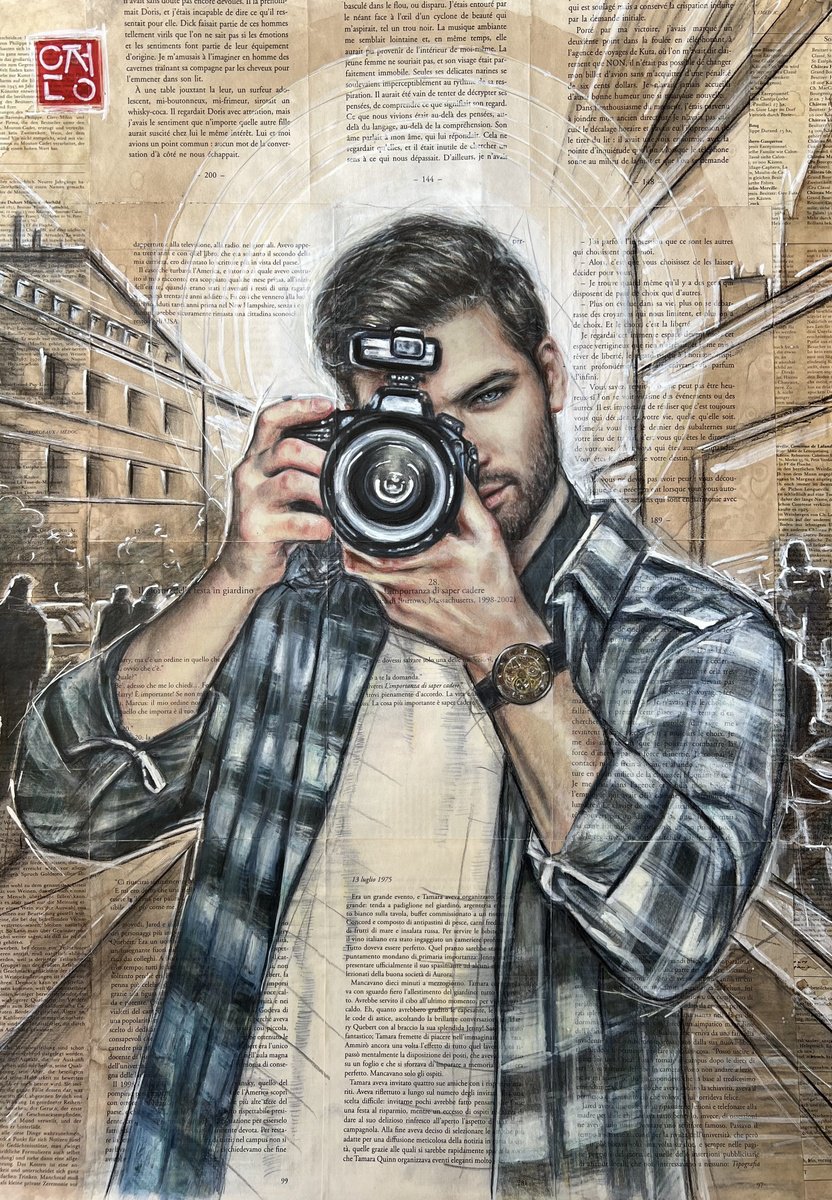 Portrait Watercolour By Natali Part, 21 X 29", Icu, Original Artwork