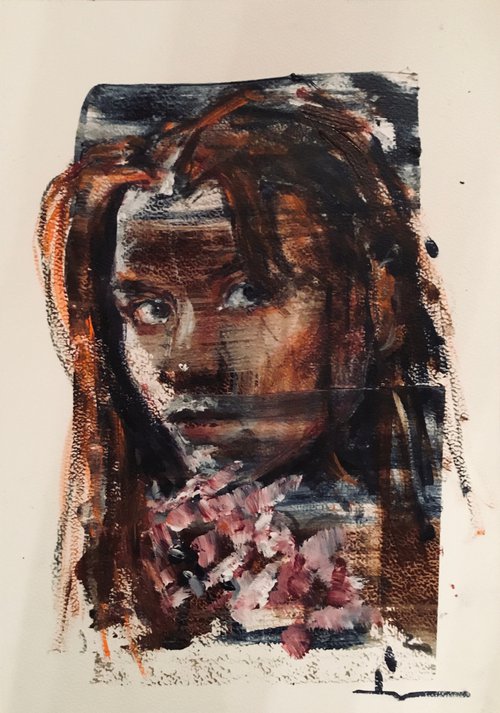 Portrait With Roses by Dominique Dève