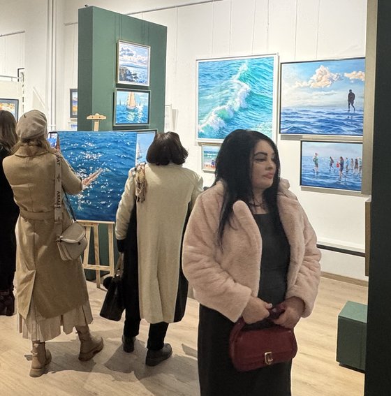 Seascape with Sailboats 45