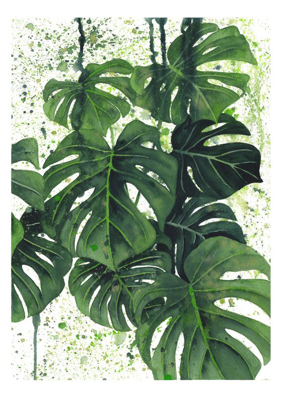 Abstract Monstera Leaves 8