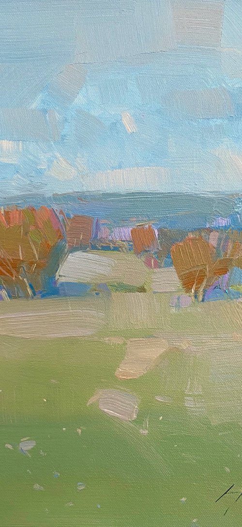 Valley, Original oil painting, Handmade artwork, One of a kind by Vahe Yeremyan