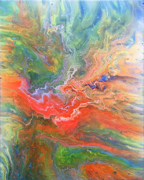 "You Put A Spell On Me" - SPECIAL PRICE - Original Abstract PMS Acrylic Painting - 16 x 20 inches