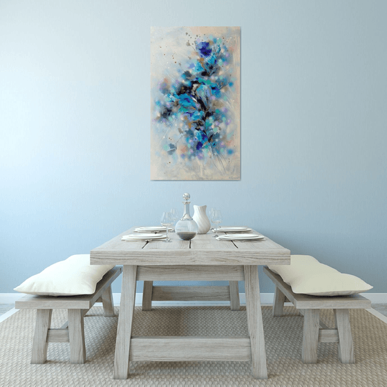 Abstract Floral Blues