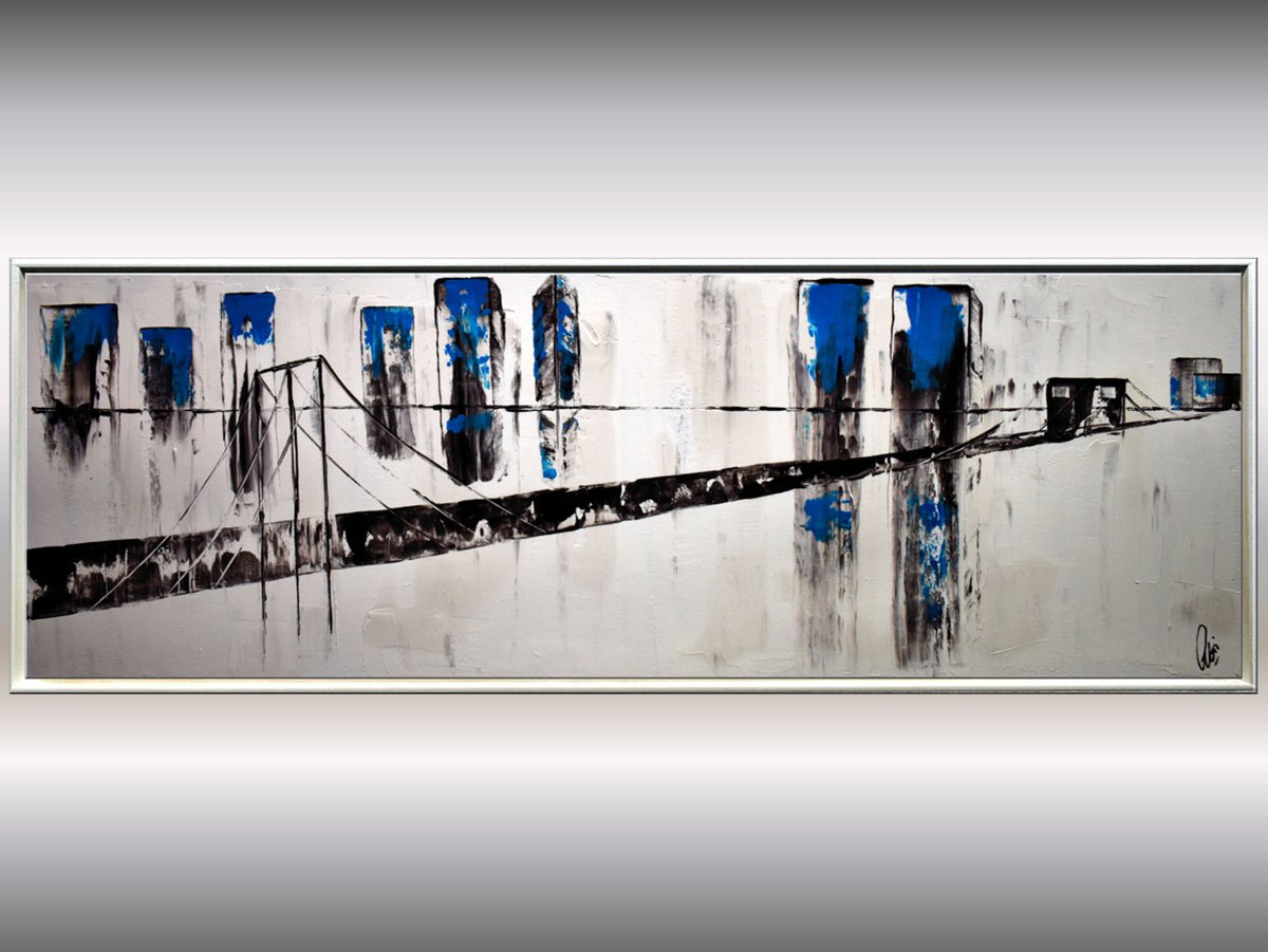 Urban Affairs - Abstract Art - Acrylic Painting - Canvas Art - Framed Painting - Abstract... by Edelgard Schroer