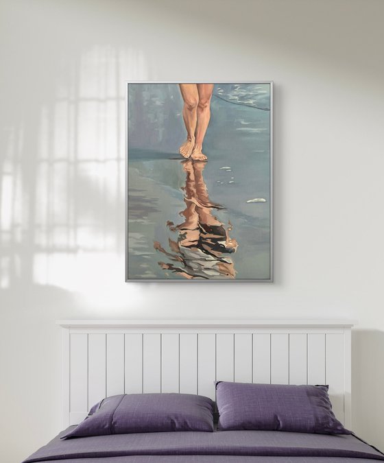 Sea coast. Reflections