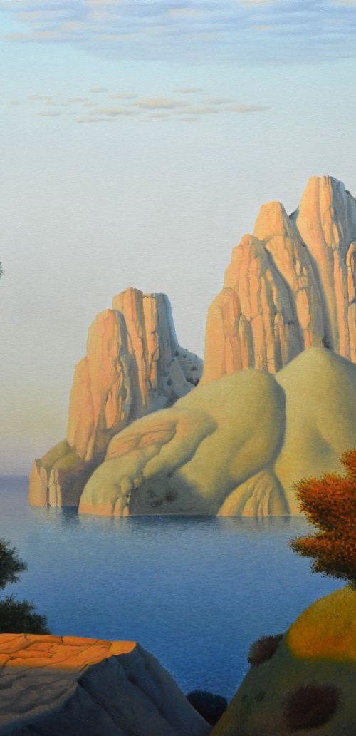 Seascape Evening 28"x32" by Evgeni Gordiets
