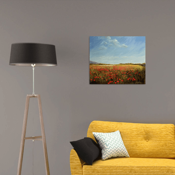 Poppies near the sea
