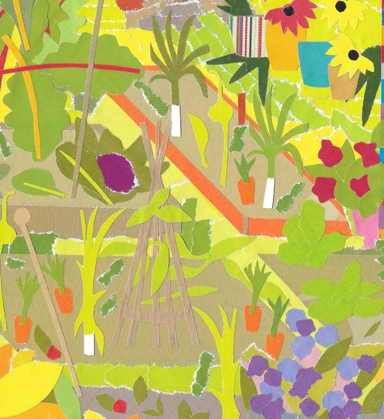 Allotments (Hand Cut Collage picture)