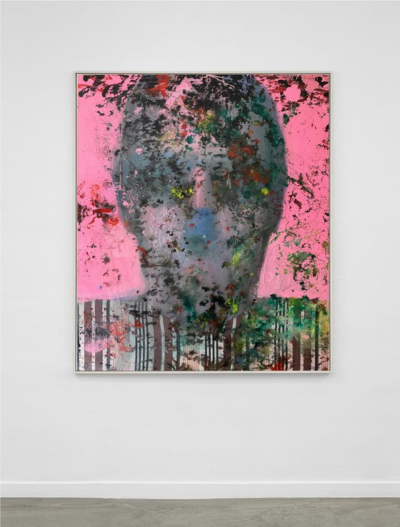 Abstract Face in pink