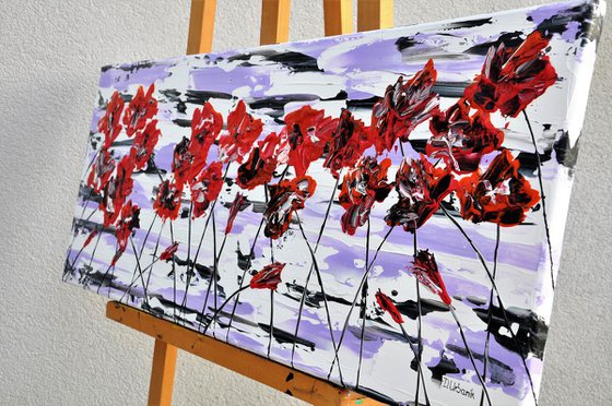 Red Poppies 3 100x40cm