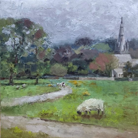 Sheep in the Church Yard