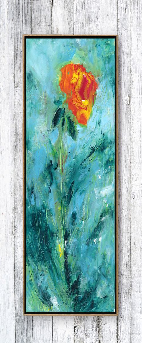 Flower 2 - Abstract Floral art painting by Kathy Morton Stanion by Kathy Morton Stanion