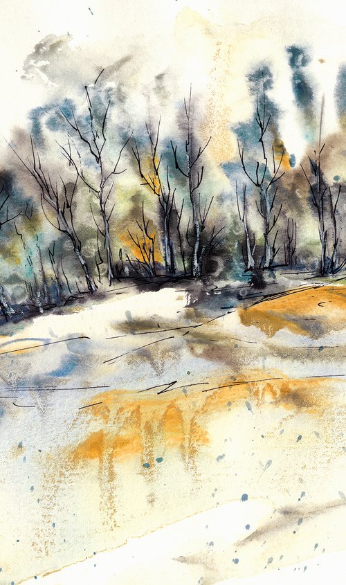 The snowy grove by Aniko Hencz