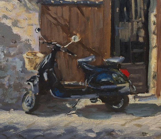 Scooter In Old Town