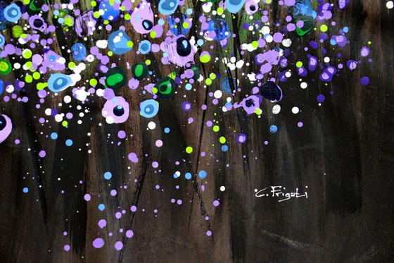 "Purple Breeze" #2 - Extra Large original abstract floral painting