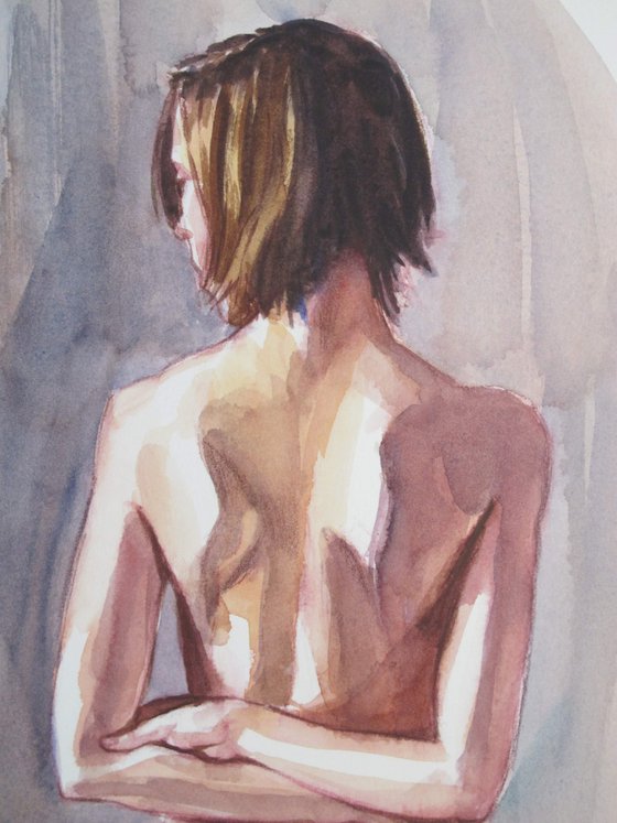 Standing female nude