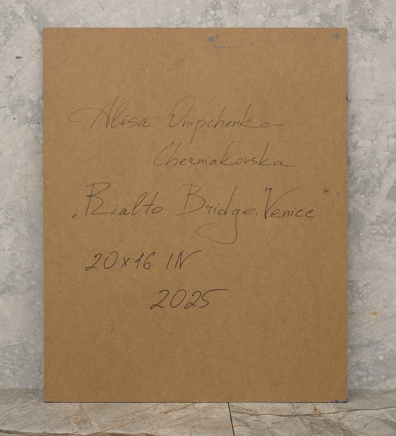 Rialto Bridge. Venice evening