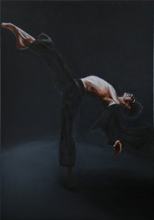 Turning around Portrait of the contemporary dancer Painting by Anna Brazhnikova by Anna Brazhnikova