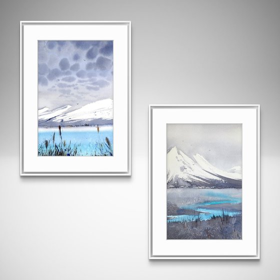 Stillness of Snow (Diptych)