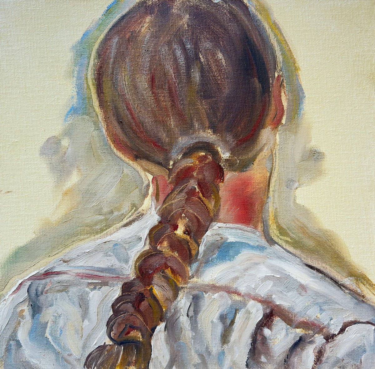 A Girl With A Braid By Katia Ricci, 10 X 10, Artwork For Sale On Artfinder
