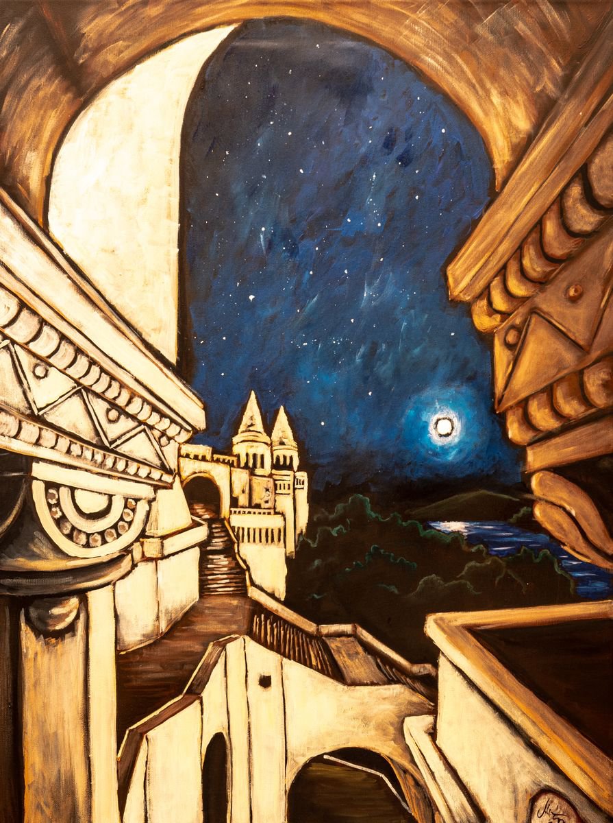Acrylic Painting , Budapest By Tiziano Marasco, 24 X 31, Artwork For Sale On Artfinder
