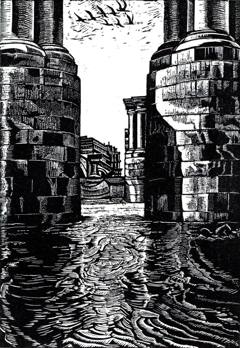 Cityscapes Etchings & Engravings By Rebecca Coleman, 8 X 10", Old Blackfriars, Original Artwork
